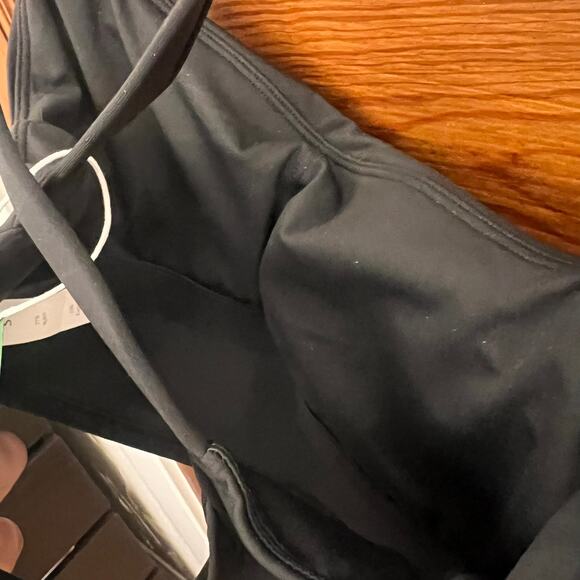 Halara sz S NWT Softlyzero Airy Square Neck Black Crisscross Cropped Tank Top - Picture 12 of 15